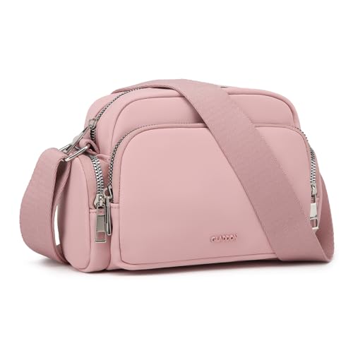 Gladdon bolsa de ombro para mulheres, bolsa pequena, bolsa de desporto leve e impermeável para meninas, multi-sacos com alça larga e fecho de correr...