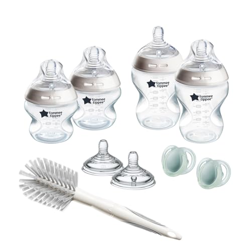 Tommee Tippee Biberões, conjunto Natural Start recém-nascidos, biberão anticólicas de 150 ml e 260 ml, com tetinas ergonómicas de fluxo médio, esterilizável