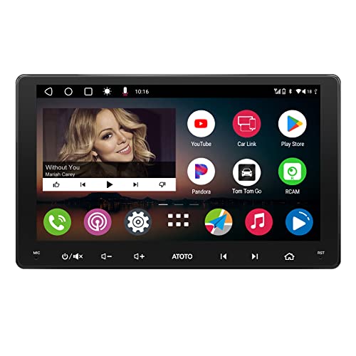 [9 polegadas] ATOTO A6 PF DIN Rádio Android duplo, CarPlay sem fios e Android Auto, ecrã IPS, Bluetooth duplo, conexão de internet sem fios/BT/USB, HD LRV, 2G 32G, A6G209PF