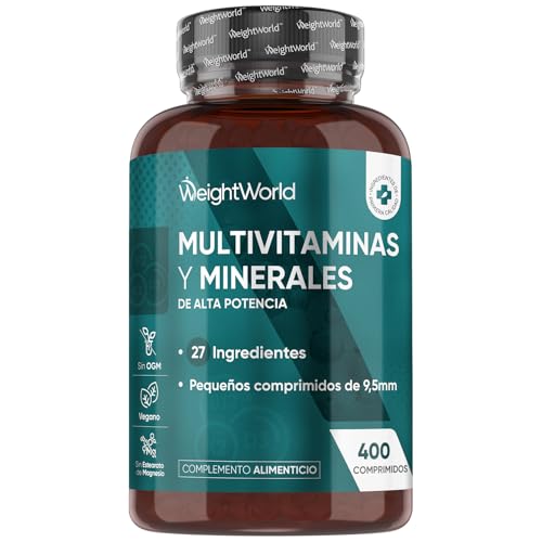 Multivitaminas e minerais, 400 comprimidos veganos, 27 vitaminas e minerais - vitamina C, vitamina B, D, E, magnésio, zinco, cálcio, ferro e mais, para 1 de ano, sabor menta