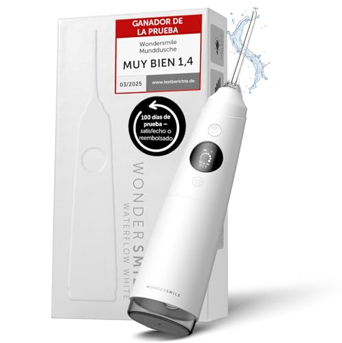 Wondersmile Irrigador bucal PRO - Vencedor do teste 2024 - 100 dias de teste sem risco - Tecnologia SmoothFlow para um cuidado ideal dos dentes e gengivas - com 4 modos (All White)