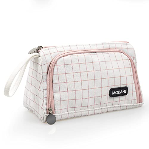 Mokani Estojo escolar grande, estojos de lápis de grande capacidade, bolsa de lápis lona premium organizador de papelaria para meninas meninos adolescentes estudantes adultos