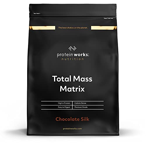 THE PROTEIN WORKS Total Mass Matrix | Ganho muscular, para ganhar massa, chocolate suave, 2000 gramas