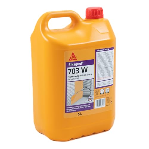 SIKA - Impregnação repelente à água - Sikagard 703W - Transparente - pronta para uso - Para proteger as fachadas contra a penetração da água - 5 L