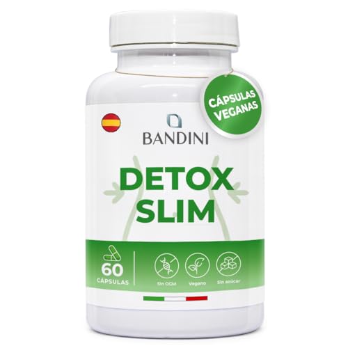 Bandini® DETOX 60 Cápsulas veganas | Drenante, antioxidante, depurador e desintoxicante, complexo de extratos vegetais: Bromelina, dente-de-leão, pilosella, bétula e garcinia, 100% vegano