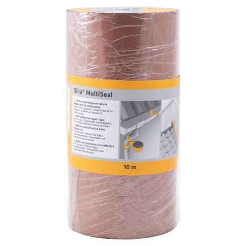 SIKA - Banda autoadesiva betuminosa multiseal - terracota - suporte múltiplo - para reparação de coberturas e fissuras em edifícios - 10 m x 300 mm
