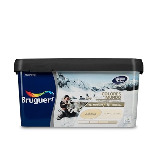 Bruguer Cores do mundo pintura para paredes monocamada Alasca branco natural 4 L