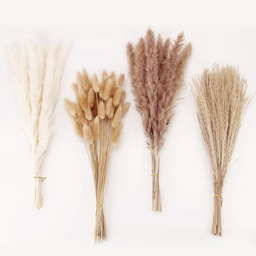 RYAN 100 peças pampas secas decoração 42 cm flores secas naturais ramos secos decorativos boho esponjas para interiores casa vasos casamento festa arranjos florais