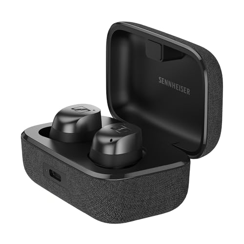 Sennheiser MOMENTUM True Wireless 4 auriculares inteligentes - Bluetooth 5.4, som nítido, design confortável, 30 horas de autonomia e cancelamento de ruído ativo adaptativo - preto grafite