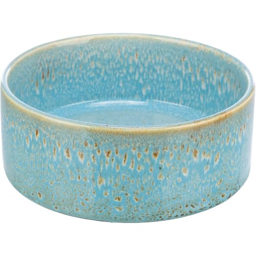 TRIXIE - Alimentador de cerâmica para cão, 0,9 l/ø 16 cm, azul