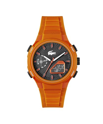 Lacoste Relógio de quartzo multifuncional analógico digital para homem coleção LC33 Collection