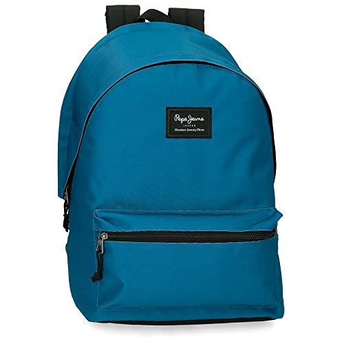 Pepe Jeans Aris Mochila para portátil compartimento duplo portátil 15,6 polegadas 31 x 44 x 17,5 cm mochila escolar poliéster by Joumma Bags, azul-íris, Talla única, Mochila
