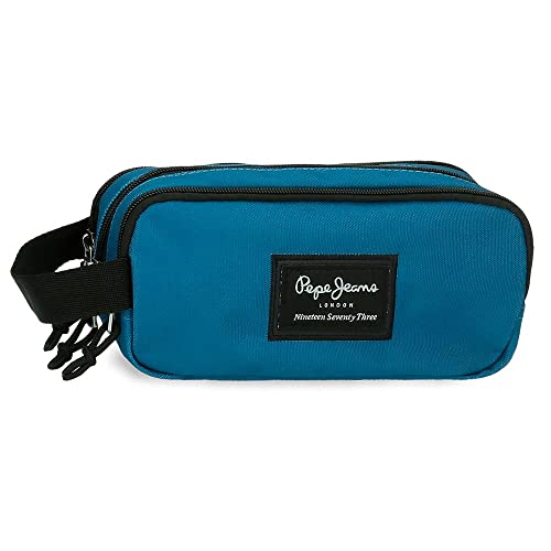 Pepe Jeans Aris Estuche Triple 22x12x5 cms fabricado en Poliéster, tamaño para mochila y carterón, De Joumma Bags