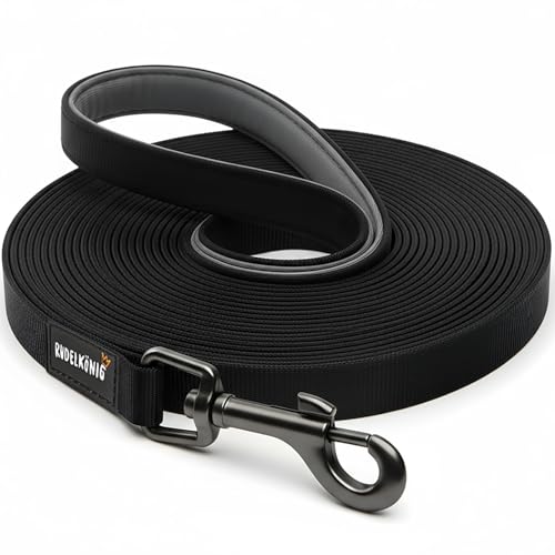 Rudelkönig Trela de 10 metros para cão - ideal para treino - trela comprida cão resistente e resistente