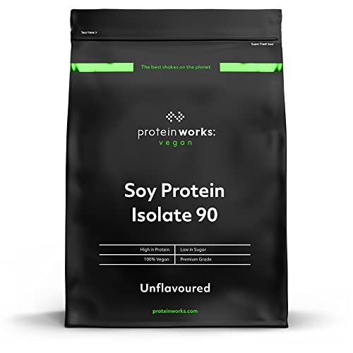 THE PROTEIN WORKS Isolado de proteína de sopa em pó | % a base de plantas | baixo em gordura | sem açúcar adicional | sem glúten | 1 kg, sem sabor