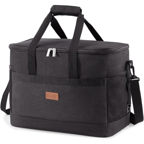 Lifewit Geladeira portátil 30 l, bolsa térmica grande, Cooler Bag dobrável, bolsa de frigorífico porta-alimentos para homem, mulher de criança, porta-alimentos para praia, piquenique, campismo