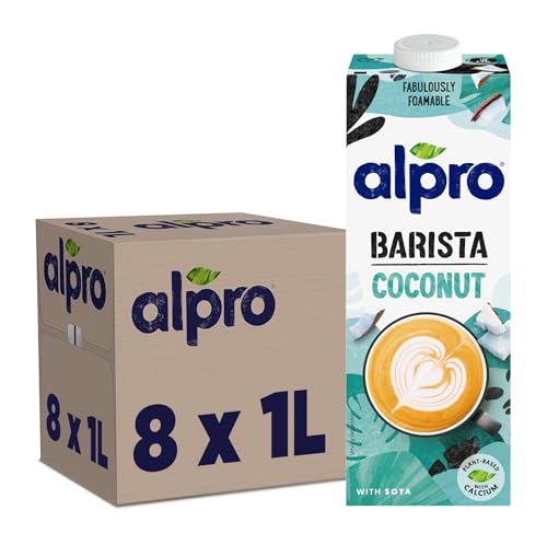 Alpro Bebida vegetal de coco barista, conjunto de 8 x 1 l