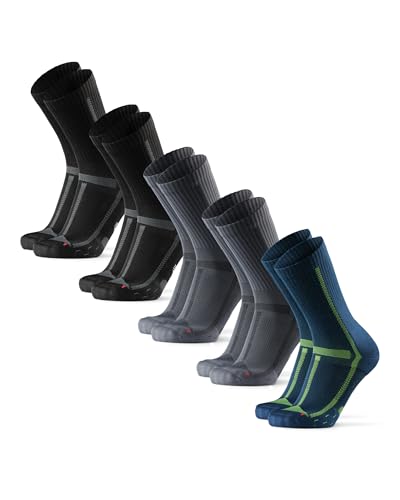 DANISH ENDURANCE Meias de corrida altas, anti-rozaduras, para corrida de longa distância, para homem e mulher, 3 ou 5 pacotes