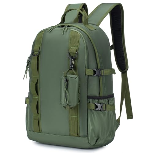 BAGZY Mochila de montanha homens 24 l, impermeável mochila de caminhada mochila portátil 15,6 polegadas acuto de viagem casual para desportos ao ar livre campismo caminhadas ciclismo, Oxford, verde