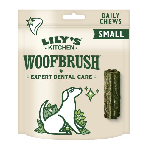 Lily's Kitchen Woofbrush Golosinas naturais para cães adultos: Pauzinhos dentários mastigáveis - cão pequeno (1 embalagem de 7 mastigáveis - 22 g)