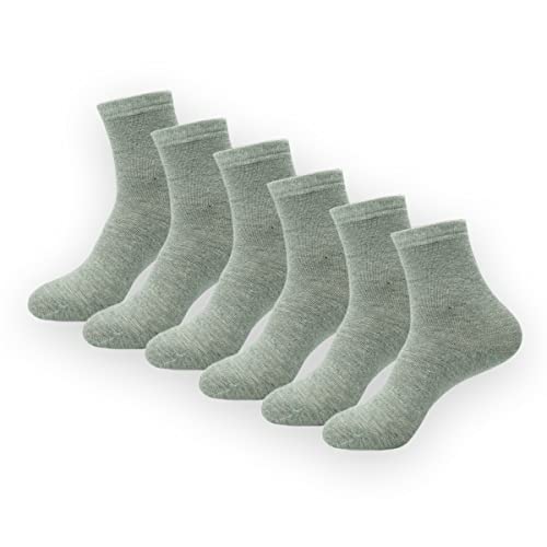 CYS Meias 6 pares curtos escola uniformes escolares de algodão alto para meninos meninas infantis pack de 6 pares
