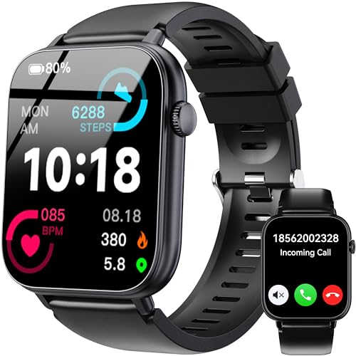 OUKITEL Relógio inteligente homem mulher, 1,83" HD Smartwatch homem mulher com chamadas Bluetooth, 100 modos desportivos Smart Watch, SpO2/monitor de sono, impermeável IP68 para Android iOS