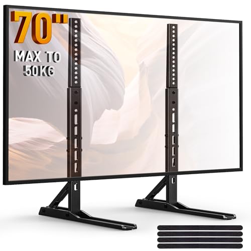 Perlegear Suporte universal para televisores de 22 a 70 polegadas, pé com 3 opções de altura, até 50 kg, VESA máximo. 800 x 600 mm