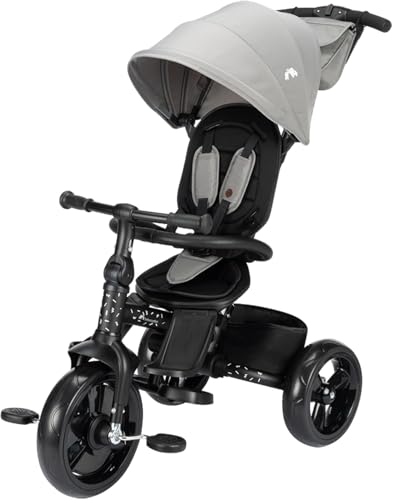Bebeconfort Windy, triângulo evolutivo com guiador para pais, 10 m - 4 A, 0 - 25 kg, ajustável para crianças, assento confortável e reversível, capa protetora, dobrável compacto, bicicleta infantil,