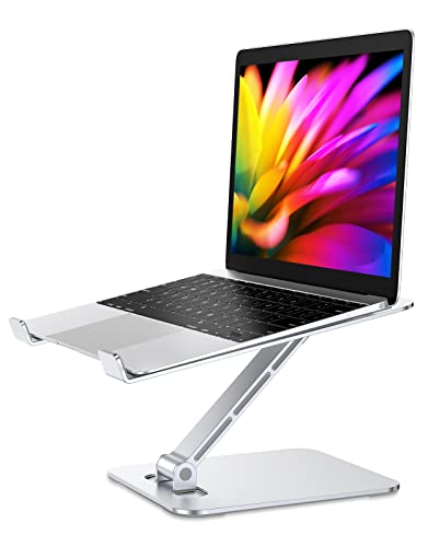 Babacom Suporte portátil mesa dobrável, elevador portátil com altura ajustável, suportes para livros de cozinha, suporte de mesa para computador portátil de liga, alumínio ventilado, compatível com