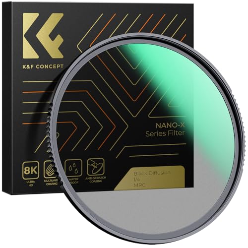 K&F Concept Nano-X 72 mm Filtro Black-Mist 1/4 filtro de névoa preta de vidro ótico para amaciador de retrato imagem e vídeo