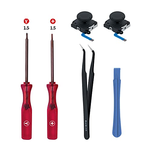Mcbazel Joystick analógico 3D Joycon com kit de ferramentas de reparação para NS Switch/Switch OLED/Switch Lite