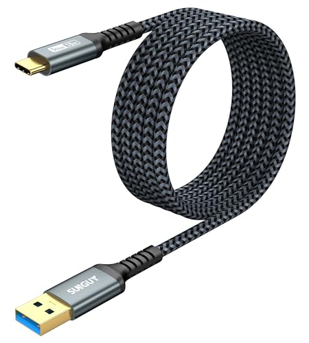 SUNGUY Cabo USB C, 3 m cabo USB tipo C para transferência de dados USB de 5 Gbps compatível com iPhone 16/15 Pro Max, Galaxy S24 S23 S22, Android Auto