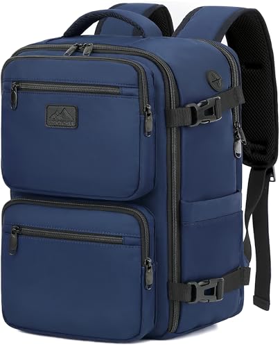 LYNXCHER Mochila viagem cabine avião para Ryanair Easyjet homem mulher mochila de mão viagem mala, Azul escuro, 40 x 20 x 25 cm 20 L