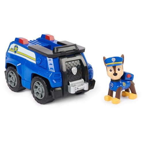 Patrulha Canina - Polícia de carro e figura Chase - carro de 15 cm com 1 figura Chase - Patrulha Canina brinquedos - 6069059 - brinquedos crianças 3 anos +
