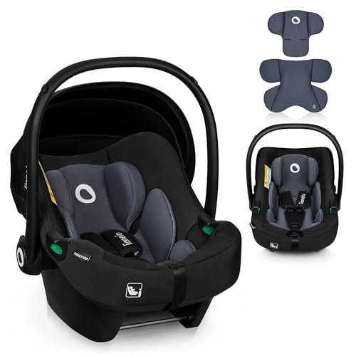 LIONELO ASTRID Cadeira de carro para bebés 40-87 cm i-Size pontos proteção lateral porta-bebés, orientação traseira cinto de segurança de 3