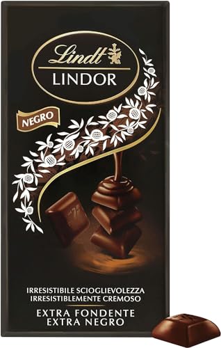 Lindt Chocolate LINDOR SINGLES chocolate preto, 60% de chocolate preto, cremoso e intenso, com interior recheado de chocolate