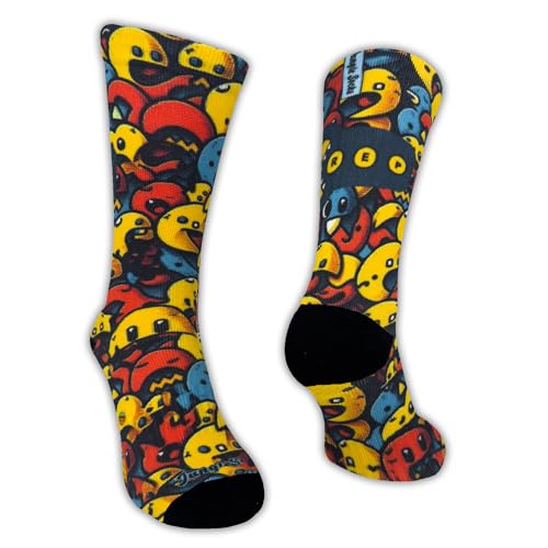 Jungle Socks Meias desportivas divertidas para CrossTraining, ciclismo, corrida, fitness, ginásio para homens e mulheres. Desenhado na Europa.