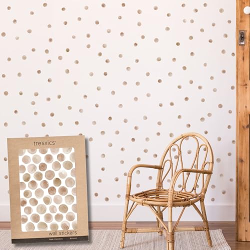 TRESXICS Autocolantes de parede decorativos infantis topoos aguarela, 200 peças, vinil autocolante de parede original e duradouro, efeito de papel de parede infantil, fácil aplicação e removível