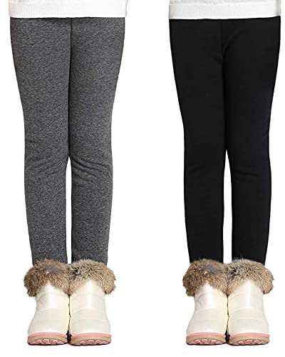 Adorel Leggins térmicos calças de algodão para meninas pack de 2