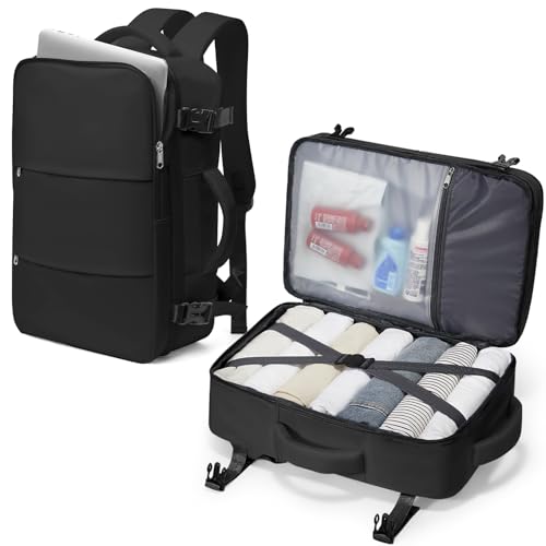 SZLX Mochila viagem cabine avião 40 x 20 x 25 mulher Ryanair malas de cabine 45 x 36 x 20 Easyjet mochila de bagagem de mão para portátil 14 polegadas impermeável mala de viagem homem para trabalho