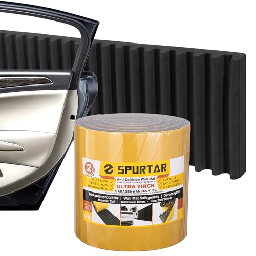 Spurtar 200 x 20 x 1,5 cm, protetor de parede de garagem, fita autocolante protetor de colunas de garagem, protetor de portas de carro, borracha protetora de porta de carro, protetor de parede