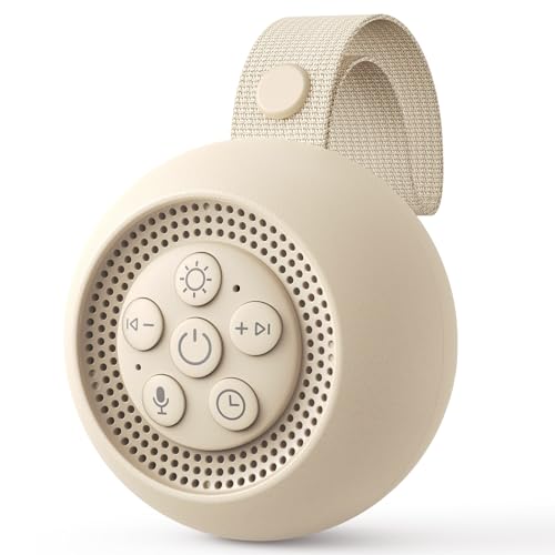 Babacom Máquina de ruído branco bebé com gravação de voz - 16 sons relaxantes (música para dormir) luz noturna - White Noise Machine portátil com temporizador, memória e USB-C para bebés / adultos