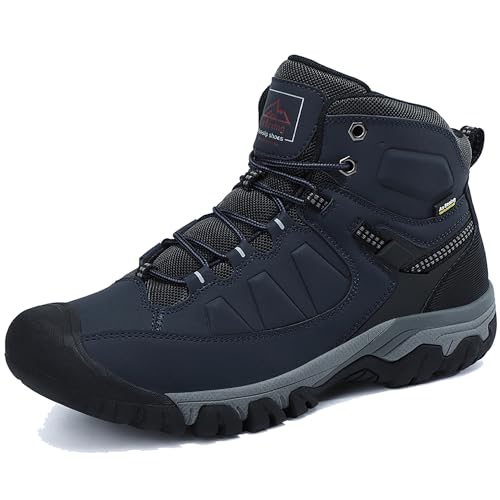 AX BOXING Botas homem inverno forradas quentes sapatilhas Trekking antiderrapantes botas caminhadas tamanho 41-46 UE