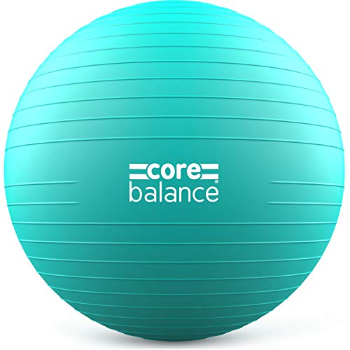 CORE BALANCE Bola de pilates, para fitness, ioga, mulheres grávidas e para exercícios ginástica, muito resistente, tamanho 55 cm, 65 cm, 75, cm, 85 cm, bomba incluída