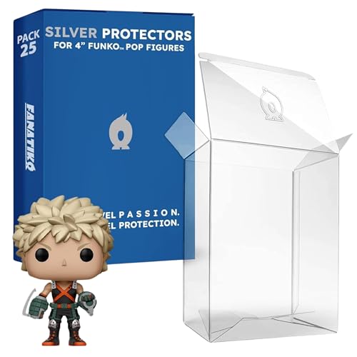 Fanatiko Conjunto de 25 protetores prata para Funko Pop 4", capa Funko Pop de 0,4 mm de espessura, mantenha o seu Funko Pop impecáveis com o seu protetor Funko Pop, Funko Pop protetor com película