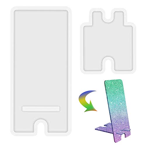 Molde de silicone para suporte de telemóvel suporte para telemóvel de silicone em forma de resina epóxi molde de resina de moldagem para personalizar o telemóvel para fazer trabalhos manuais