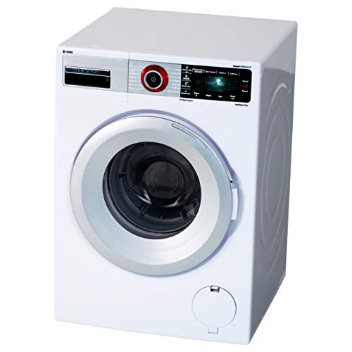 Theo Klein 9213 Bosch Washing Machine, Four Washing Programs and Original Sounds (Water), brinquedos para crianças 3 anos e velho, branco