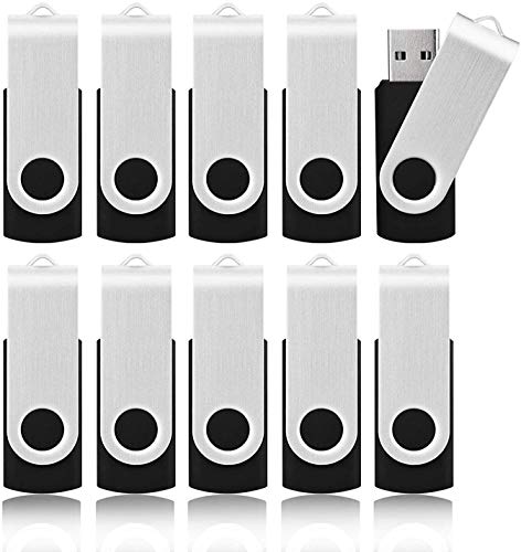 10 Pen Drive USB 2.0 da 32 GB, KOOTION, Pack de 10 Unità, Memorie Flash USB Veloci e Affidabili memória USB 32 GB leve e prático lote Pen Drive para computador/TV/carro/Player, cor preta