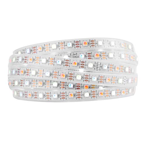 BTF-LIGHTING RGBW RGBWW Warm White SK6812 (Similar WS2812B) 16,4 pés 5 m 60 leds/pixels/m Individually Addressable Flexível 4 cor em 1 LED Dream Color LED Strip Waterproof IP67 DC5V