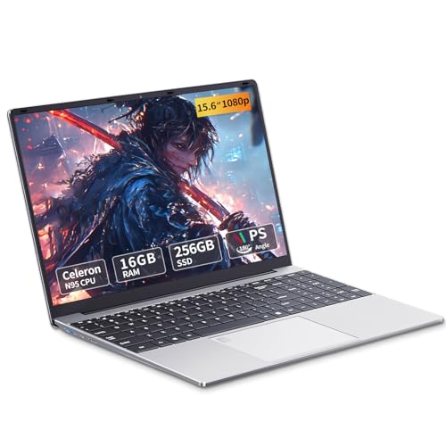 Computador portátil de 15,6 polegadas, 16 GB RAM 512 GB SSD Celeron N95, PC portátil IPS Full HD 1920 x 1080, desbloqueio por impressão digital e teclado retroiluminado de tamanho completo computador